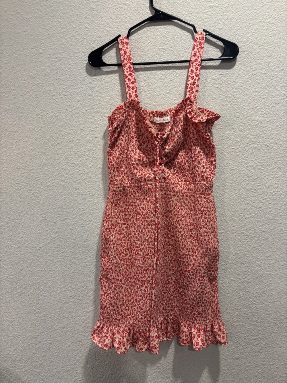 Women’s ' Red Floral Ruffle Sundress